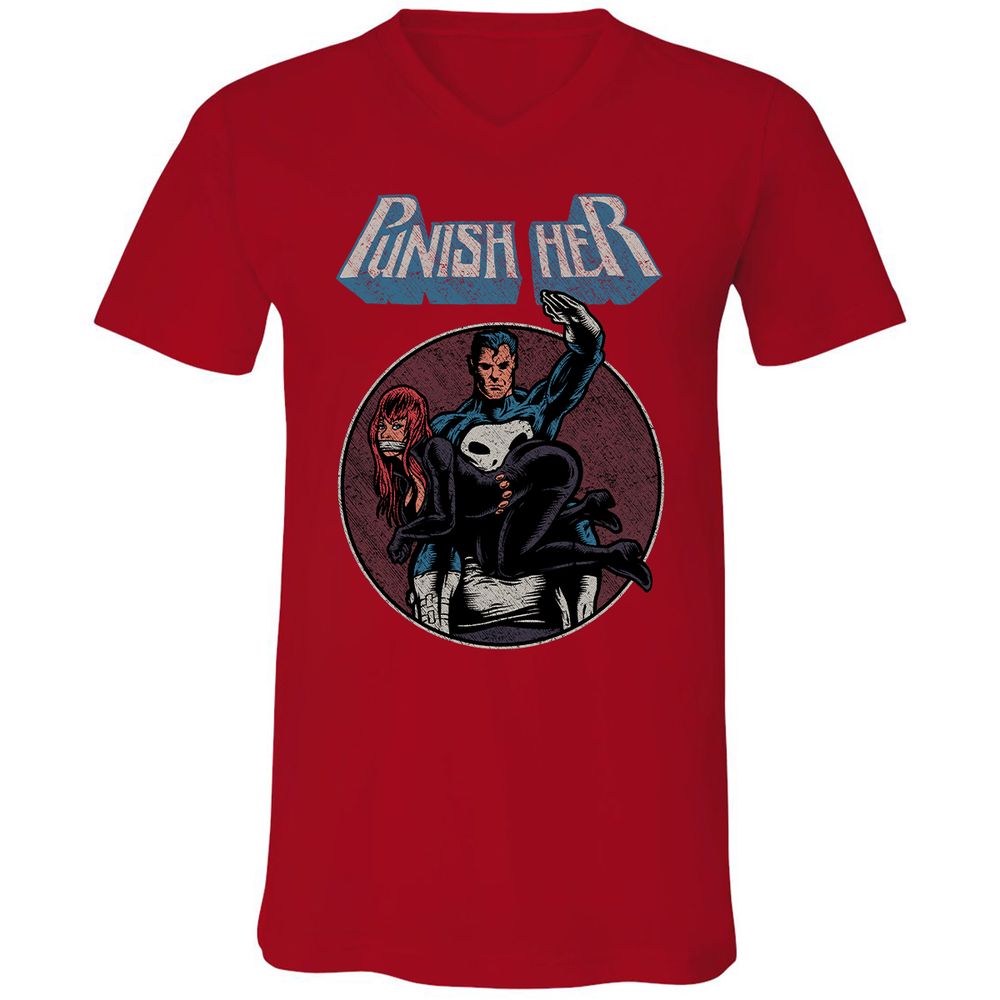Unisex V-Neck T-Shirt - VGLEKTQB - Red - 3