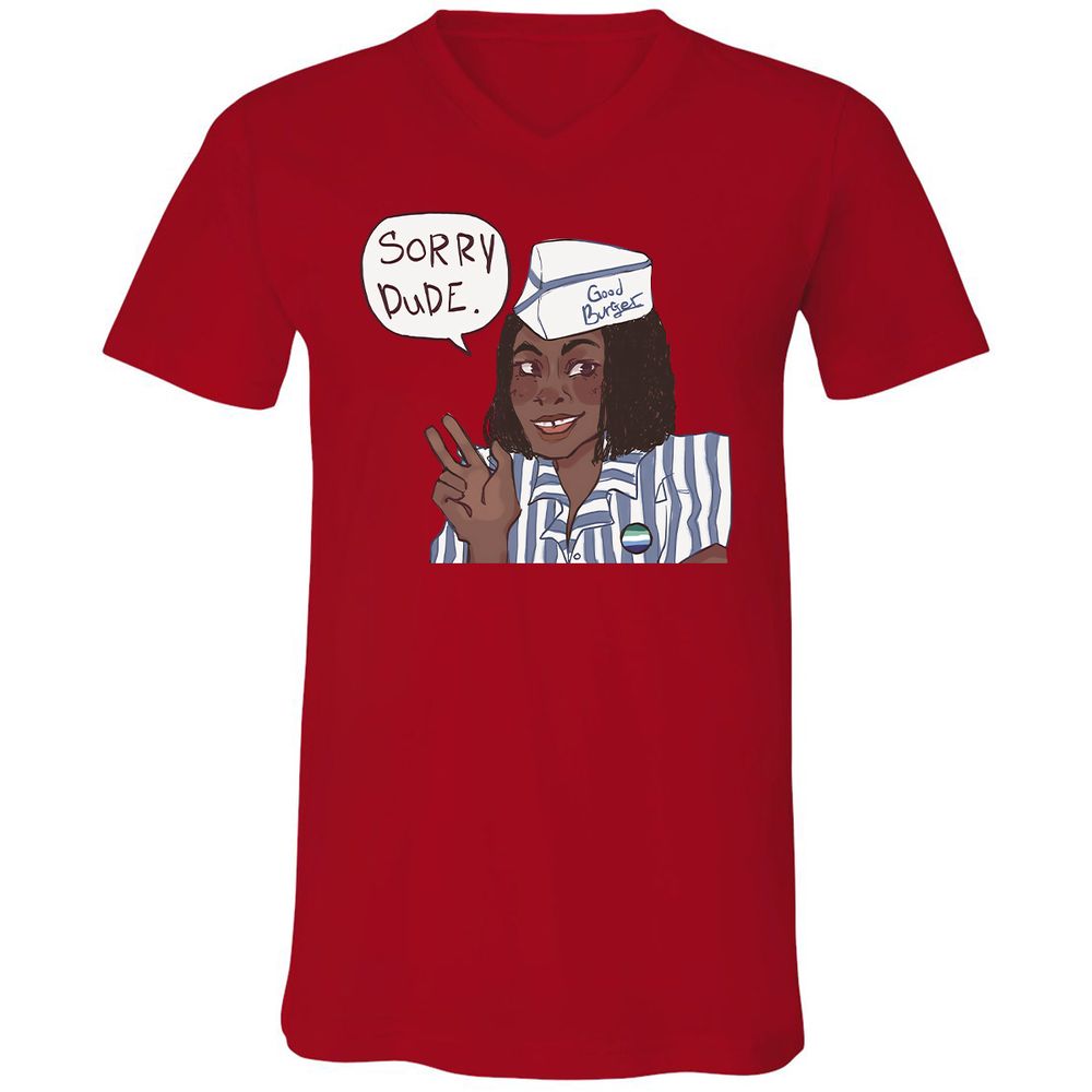 Unisex V-Neck T-Shirt - GDRYEMTK - Red - 3