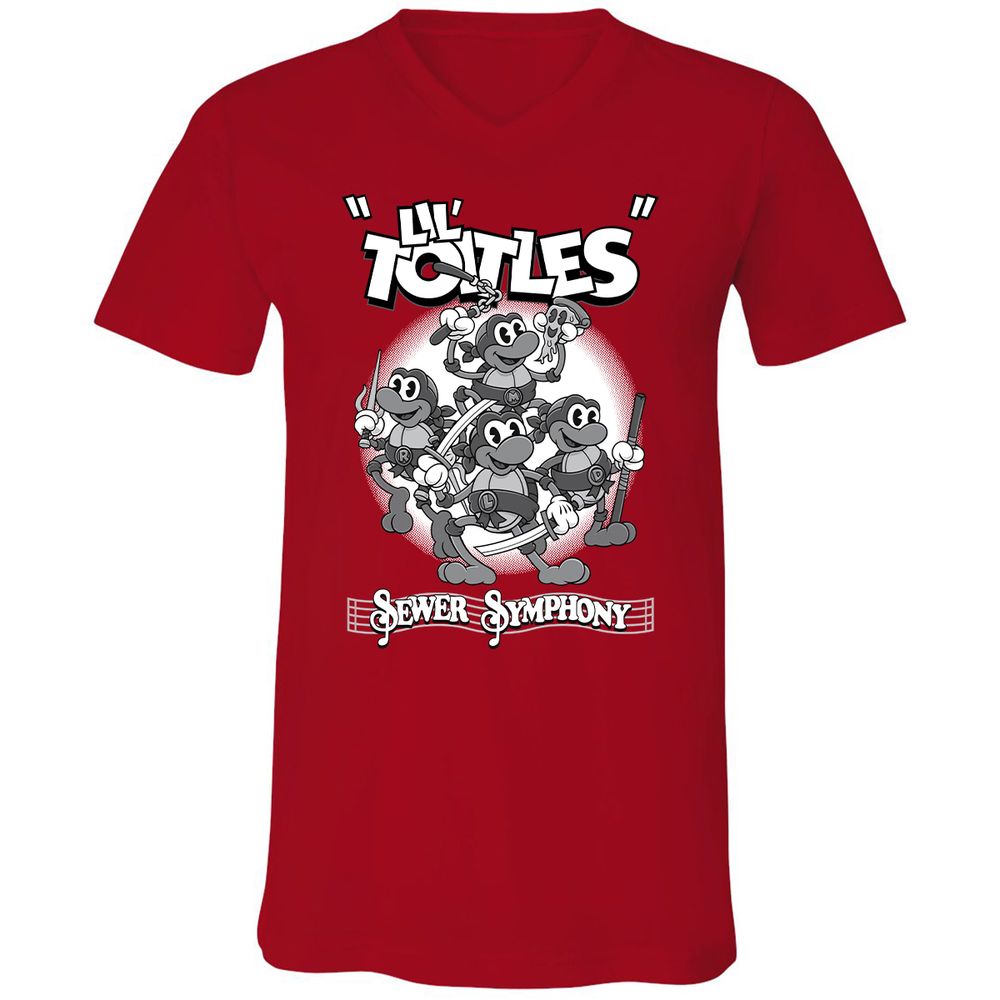 Unisex V-Neck T-Shirt - 1WCRQV9K - Red - 3