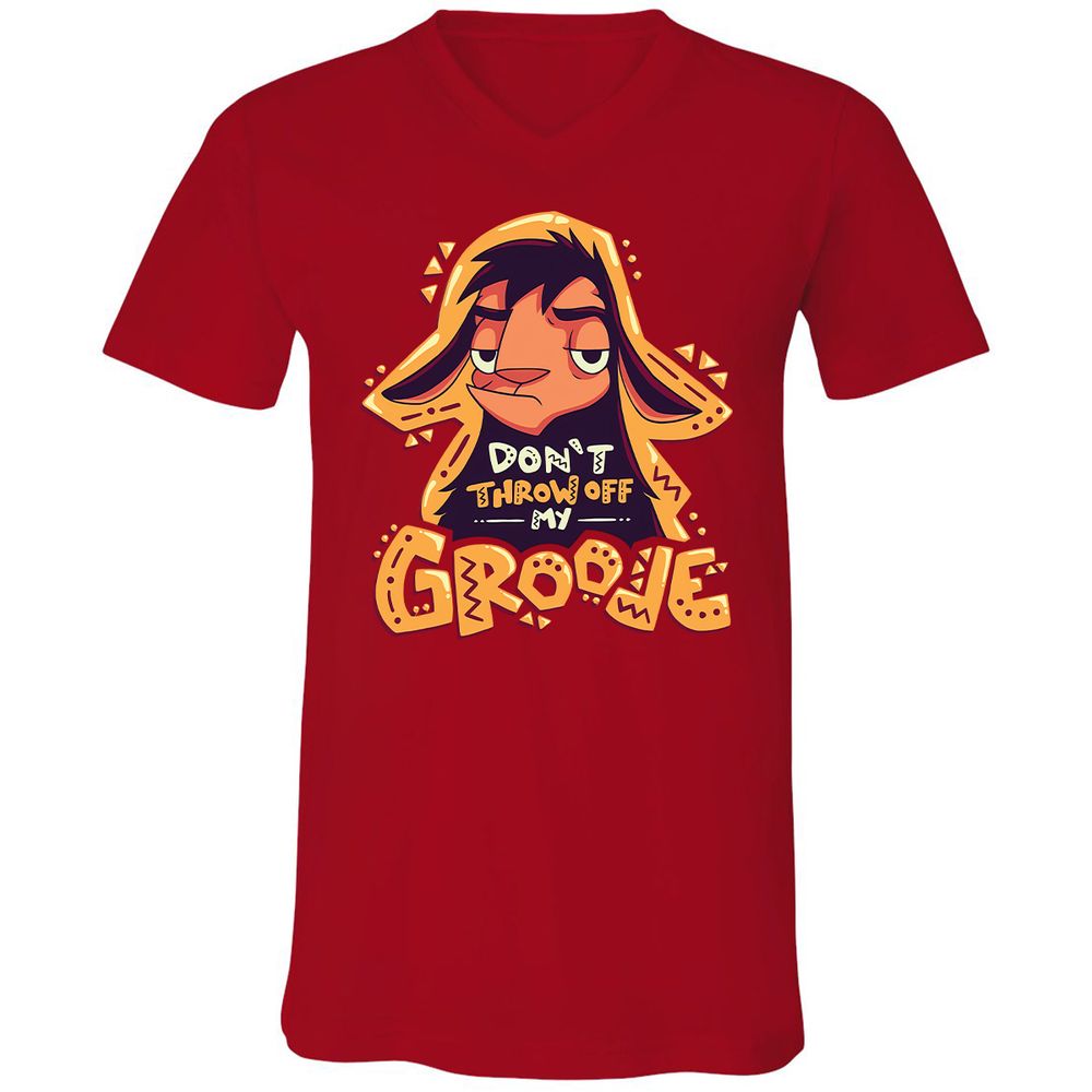 Unisex V-Neck T-Shirt - HTN2R35X - Red - 3