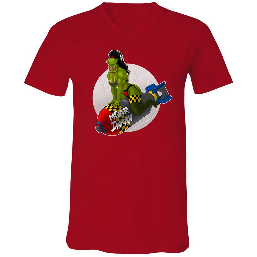 Unisex V-Neck T-Shirt - 6PQUFJDA - Red - 3