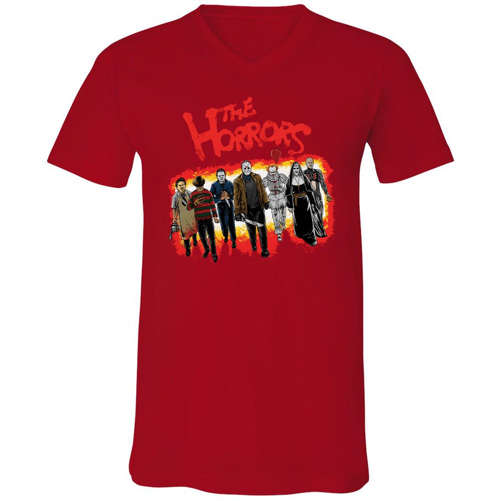 Unisex V-Neck T-Shirt - A8M44RH5 - Red - 3