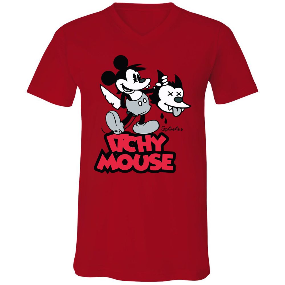 Unisex V-Neck T-Shirt - R846X8HA - Red - 3