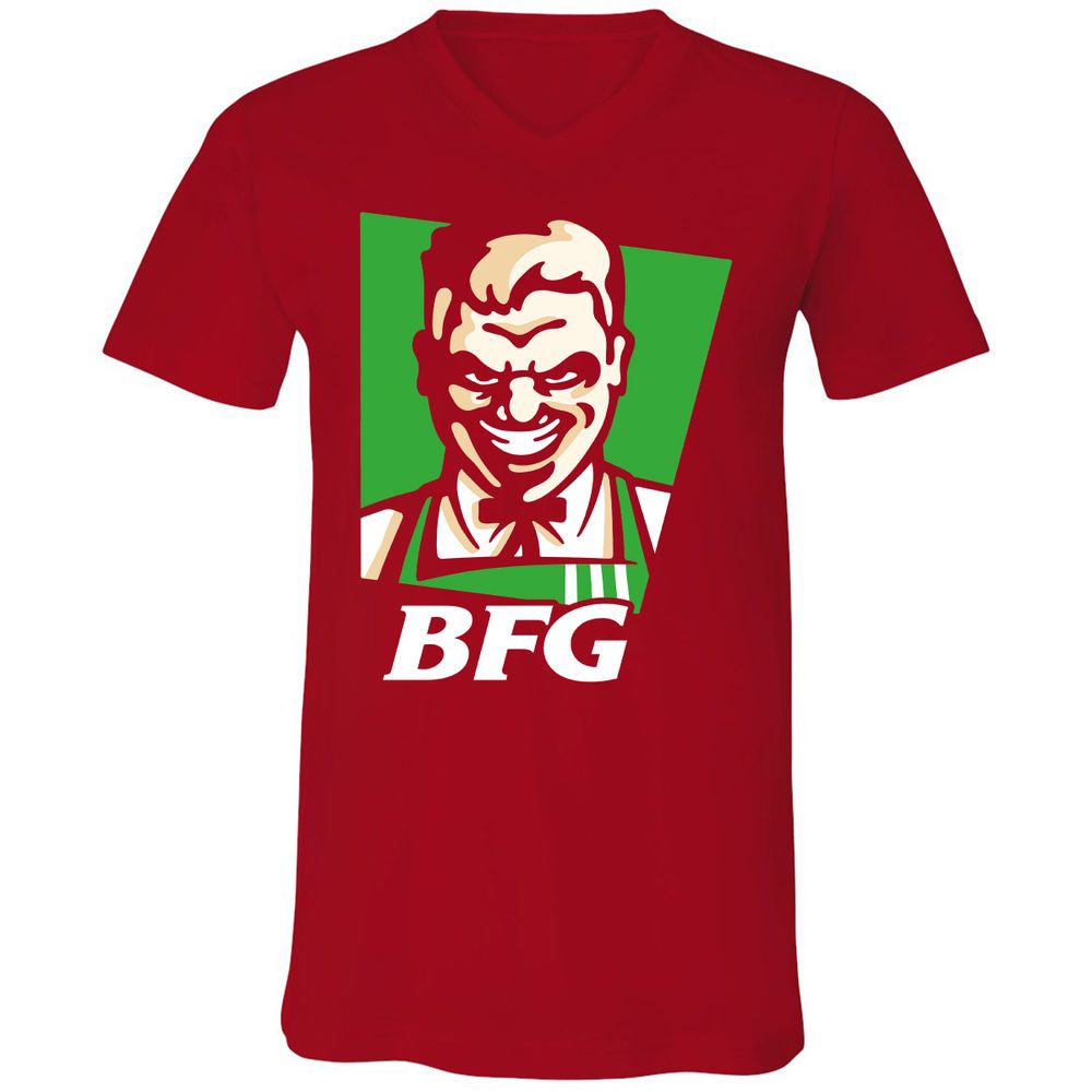 Unisex V-Neck T-Shirt - J2GAY3K6 - Red - 3