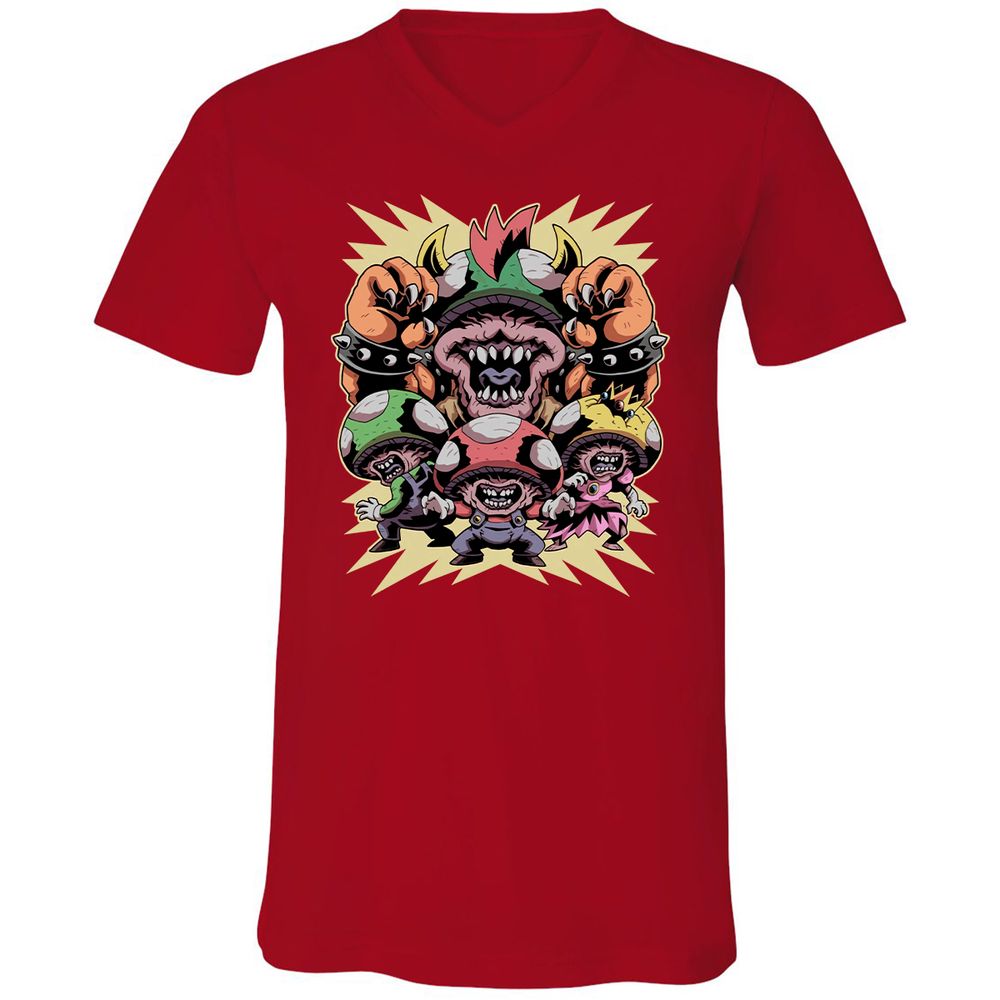 Unisex V-Neck T-Shirt - 65GG824J - Red - 3