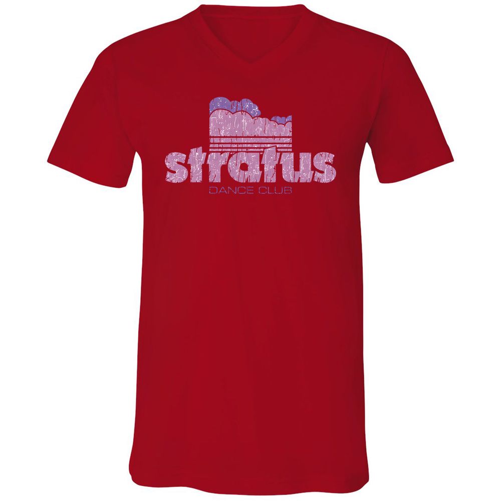 Unisex V-Neck T-Shirt - 8HDRFAG9 - Red - 3