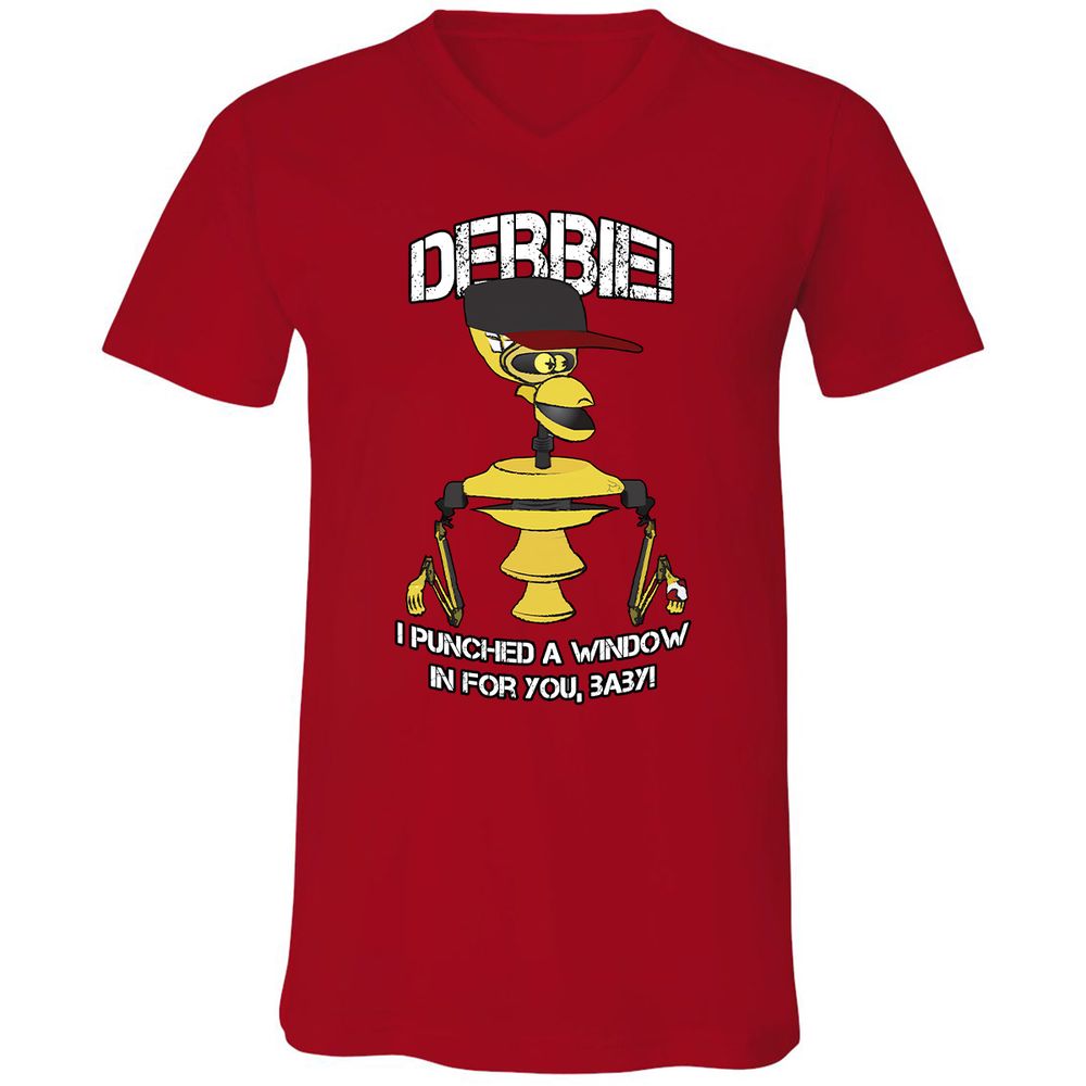 Unisex V-Neck T-Shirt - A2TRU5PP - Red - 3