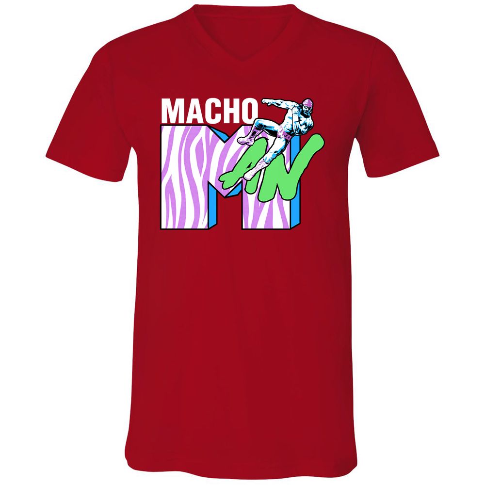Unisex V-Neck T-Shirt - 8HRYNJ3D - Red - 3