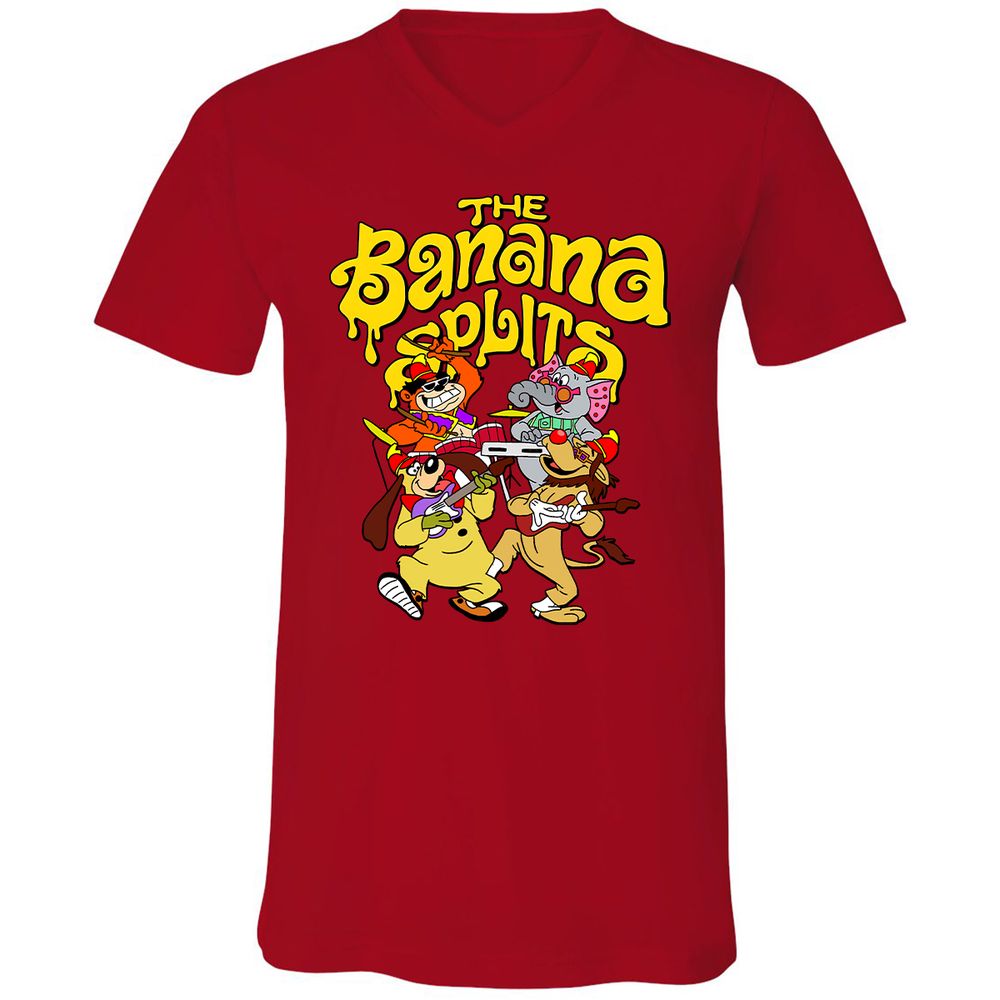 Unisex V-Neck T-Shirt - BZYHEZL2 - Red - 3