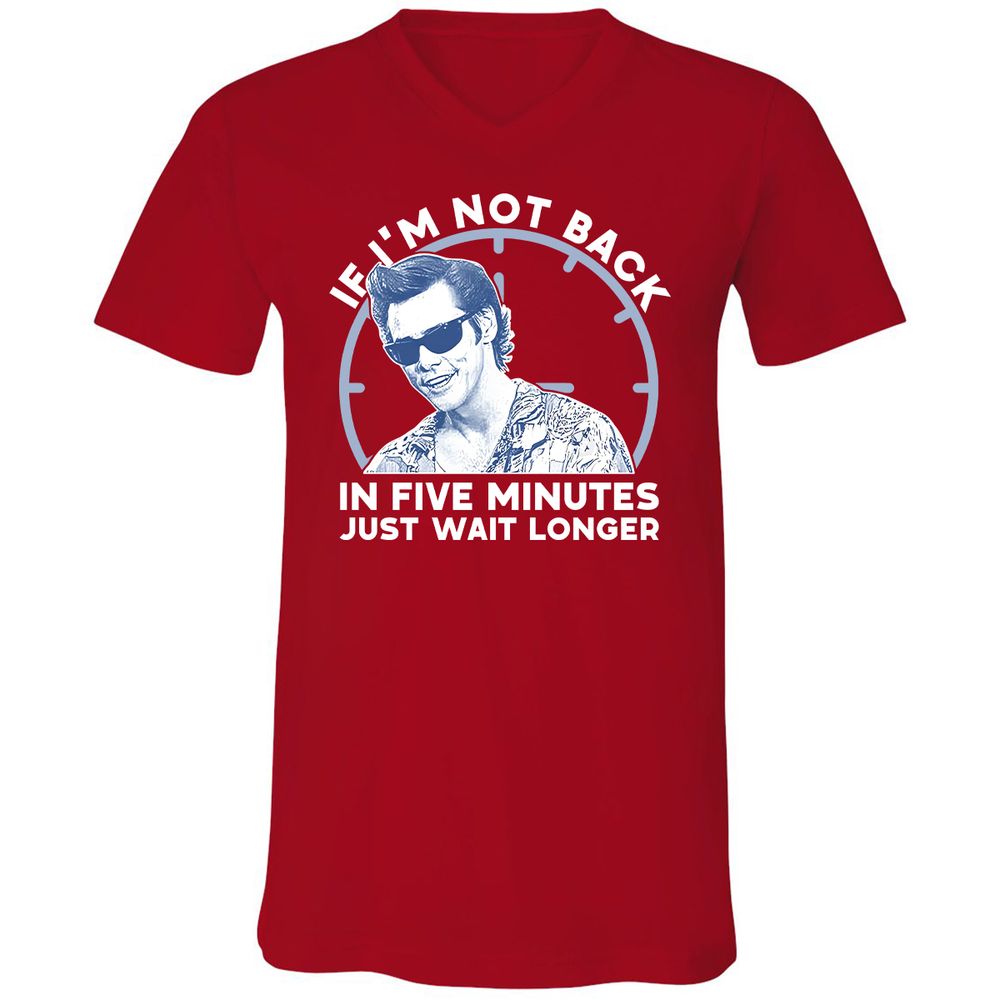 Unisex V-Neck T-Shirt - V52GJ5RZ - Red - 3