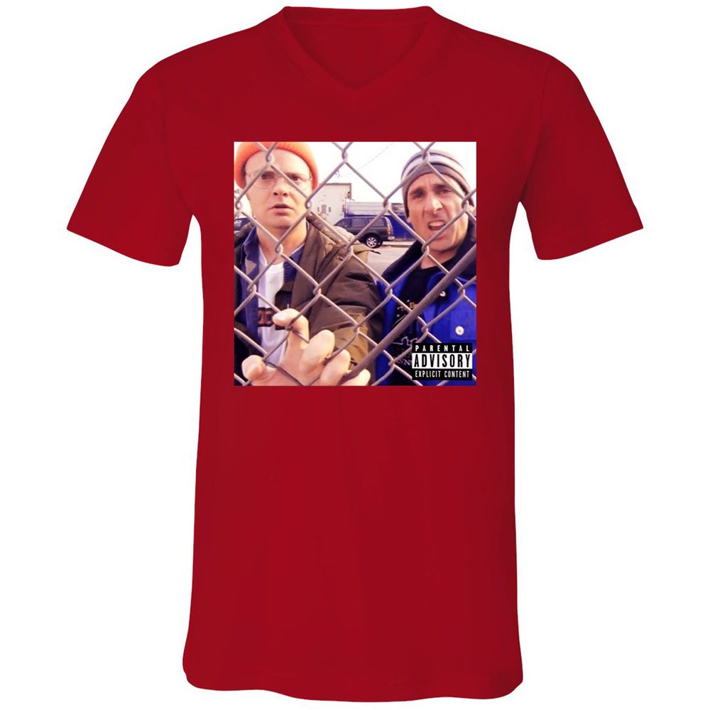 Unisex V-Neck T-Shirt - VU6J4PCP - Red - 3