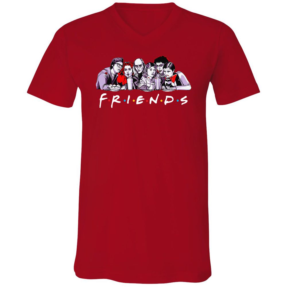 Unisex V-Neck T-Shirt - 3MB9EX6V - Red - 3