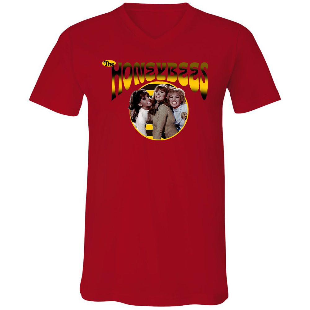 Unisex V-Neck T-Shirt - ZV6SXD33 - Red - 3