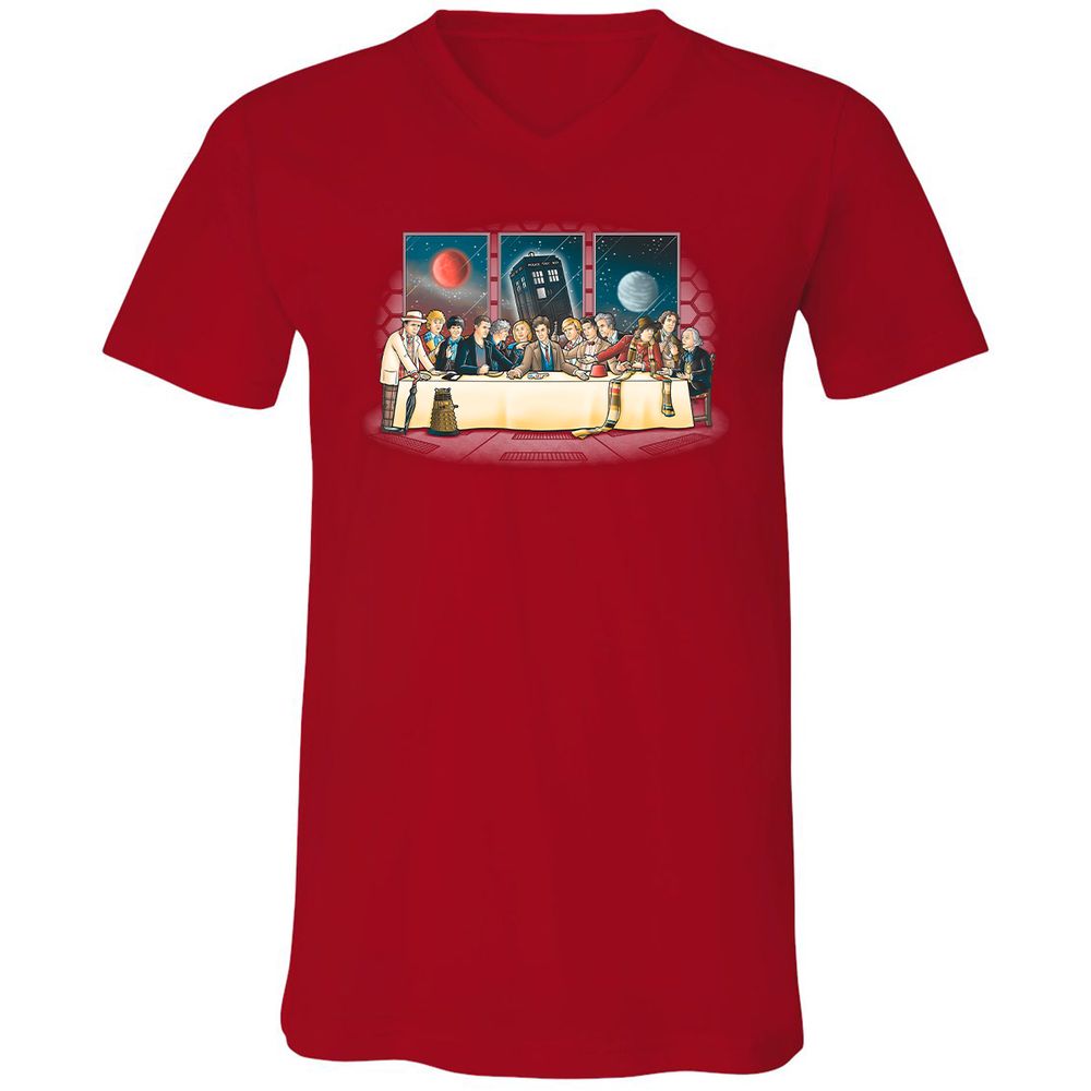 Unisex V-Neck T-Shirt - WQMY8651 - Red - 3