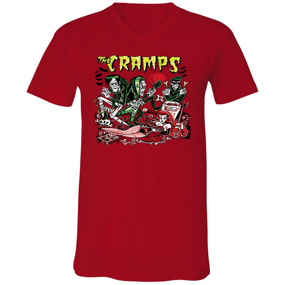 Unisex V-Neck T-Shirt - WWWDJ2NV - Red - 3