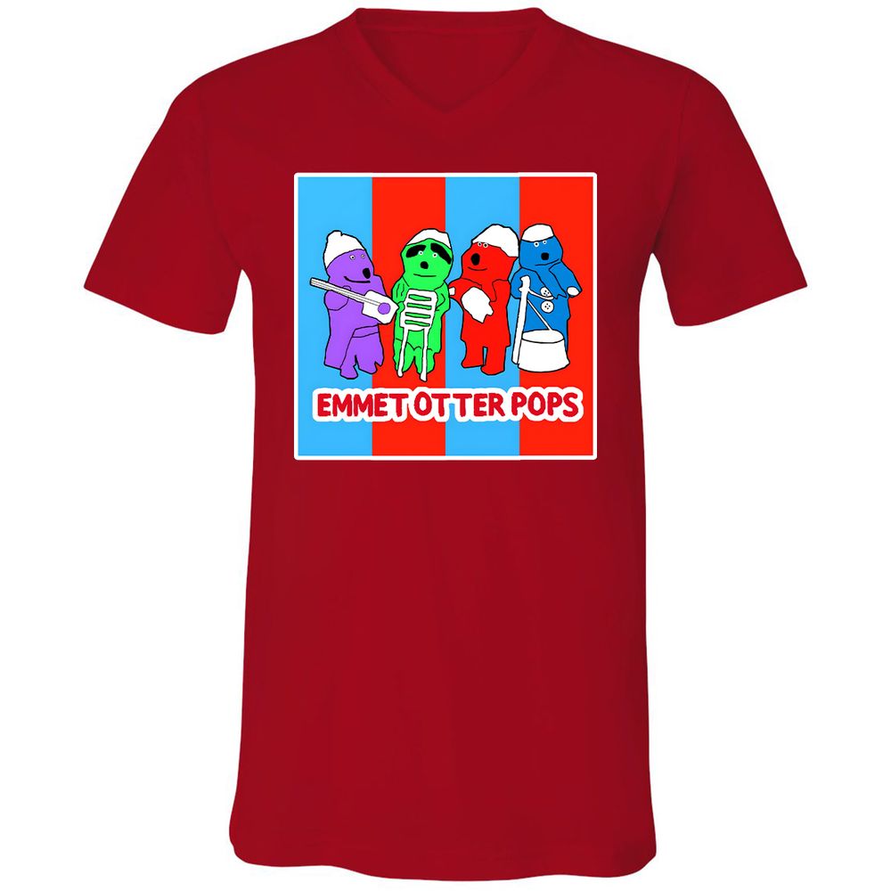 Unisex V-Neck T-Shirt - 31UMGTJ9 - Red - 3