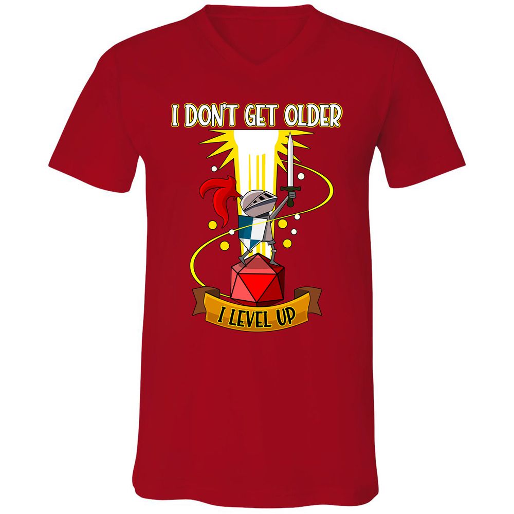 Unisex V-Neck T-Shirt - 6XKHL97C - Red - 3