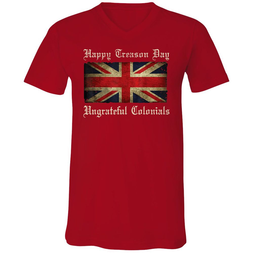 Unisex V-Neck T-Shirt - 8G7GUB33 - Red - 3