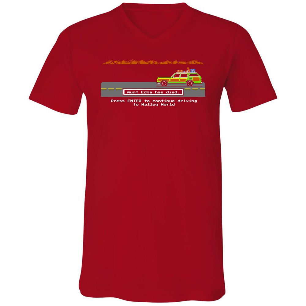 Unisex V-Neck T-Shirt - M2CMVCGH - Red - 3