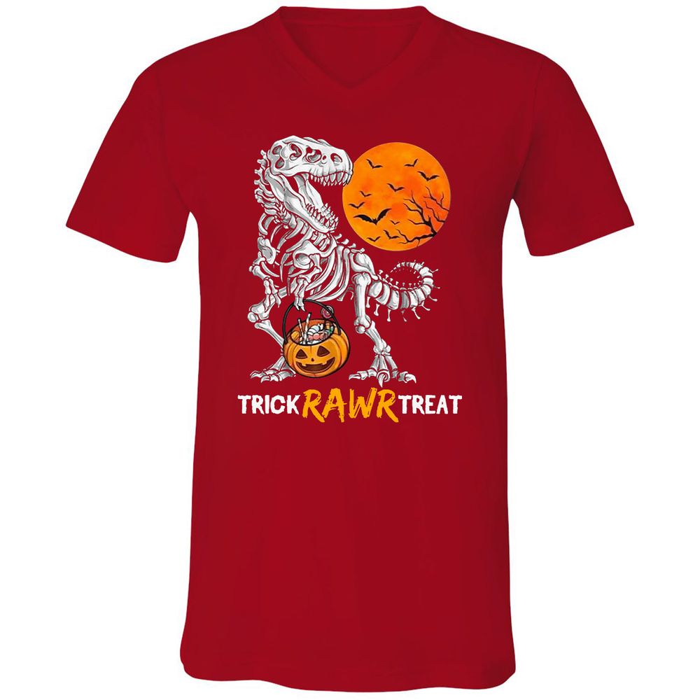 Unisex V-Neck T-Shirt - TMWDPDC1 - Red - 3