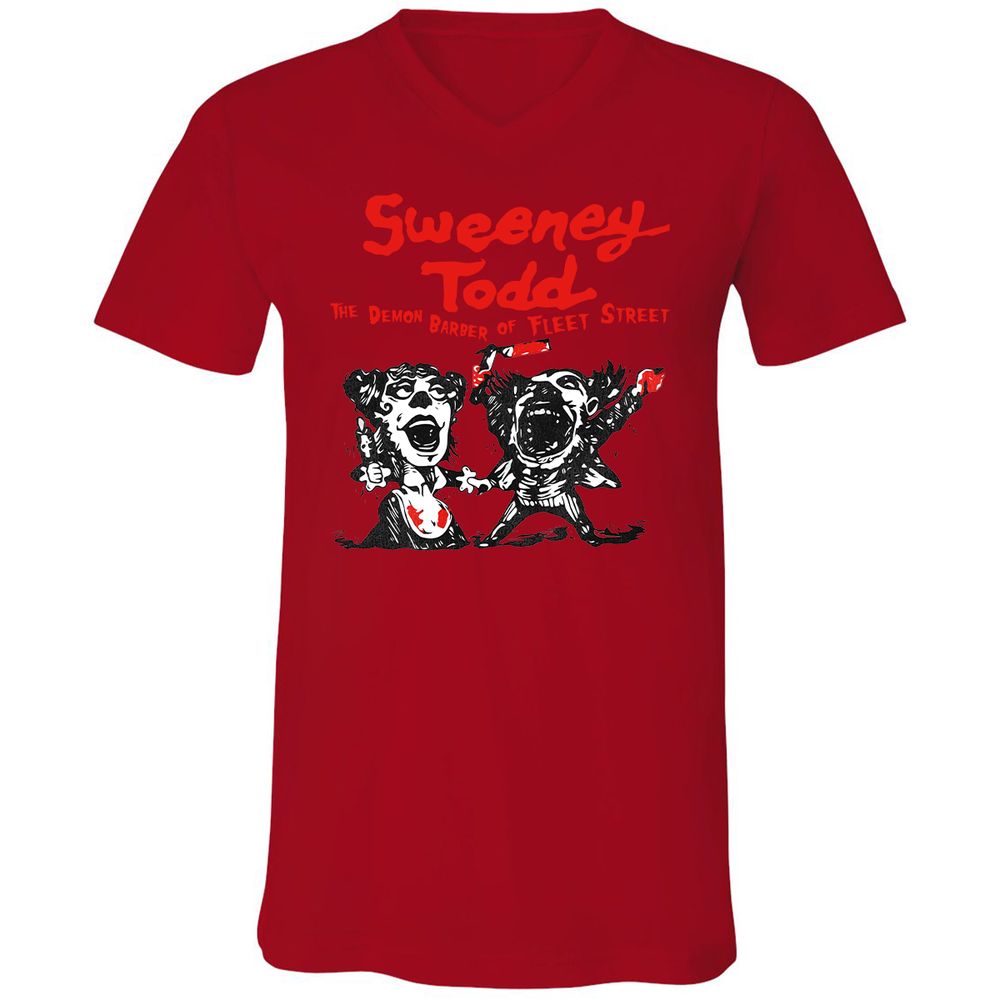 Unisex V-Neck T-Shirt - VVPKU66S - Red - 3