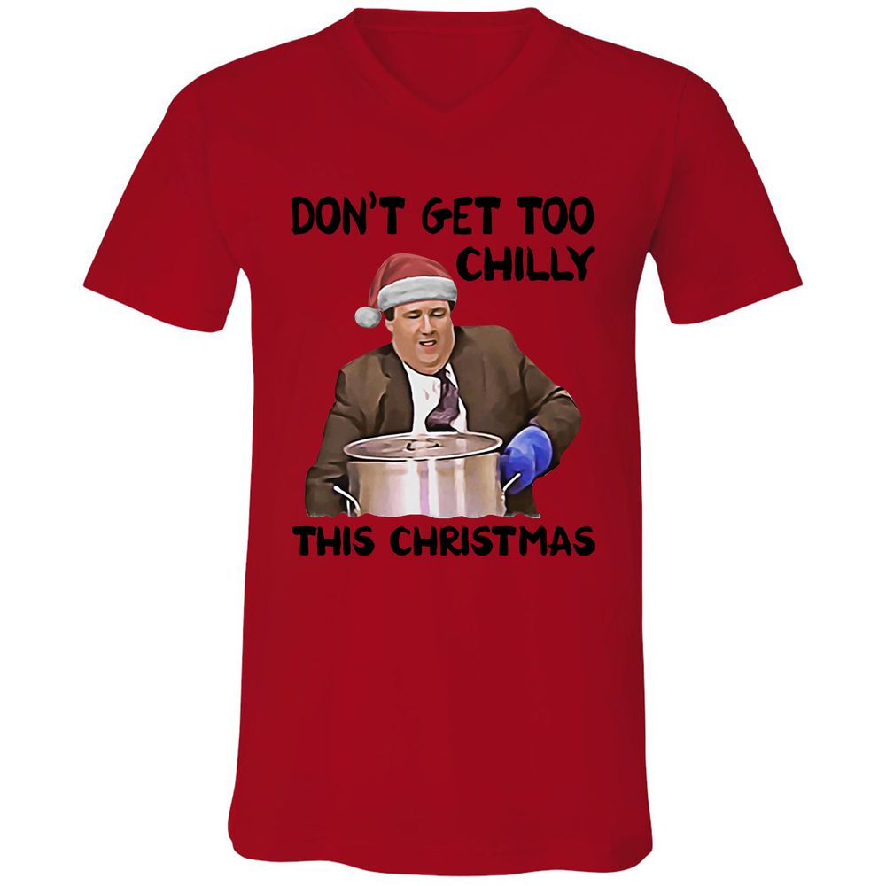 Unisex V-Neck T-Shirt - LZ3EBKAA - Red - 3