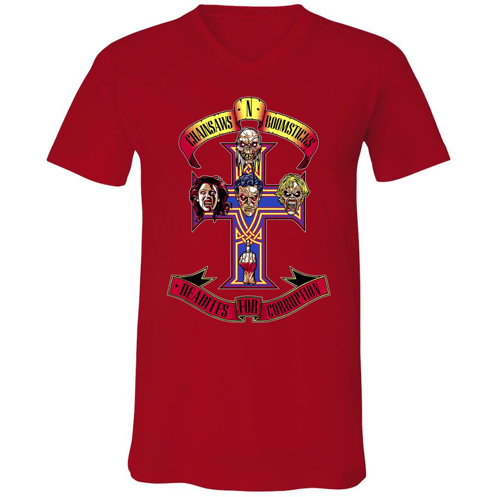 Unisex V-Neck T-Shirt - QQ23437K - Red - 3