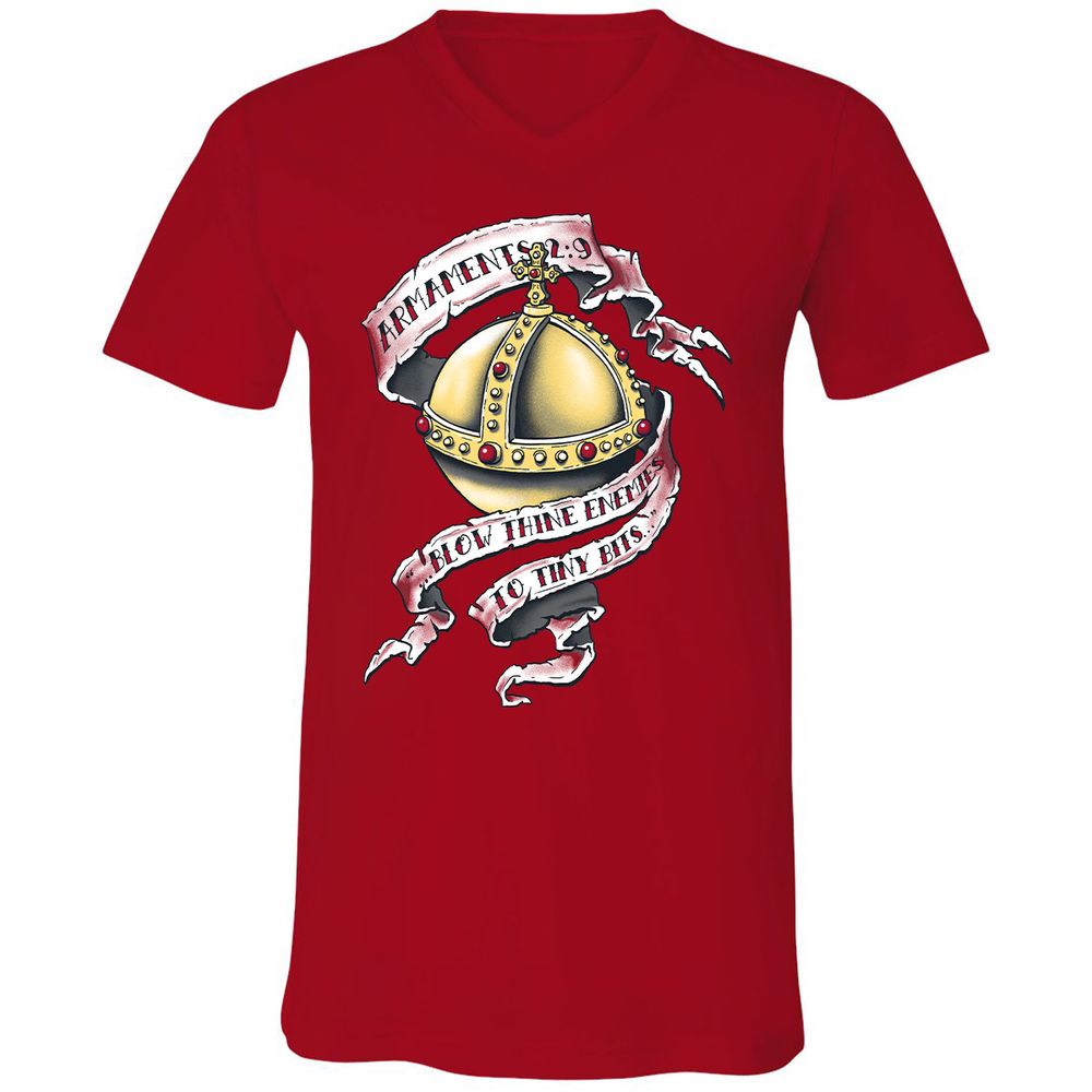 Unisex V-Neck T-Shirt - GUFTG1GP - Red - 3