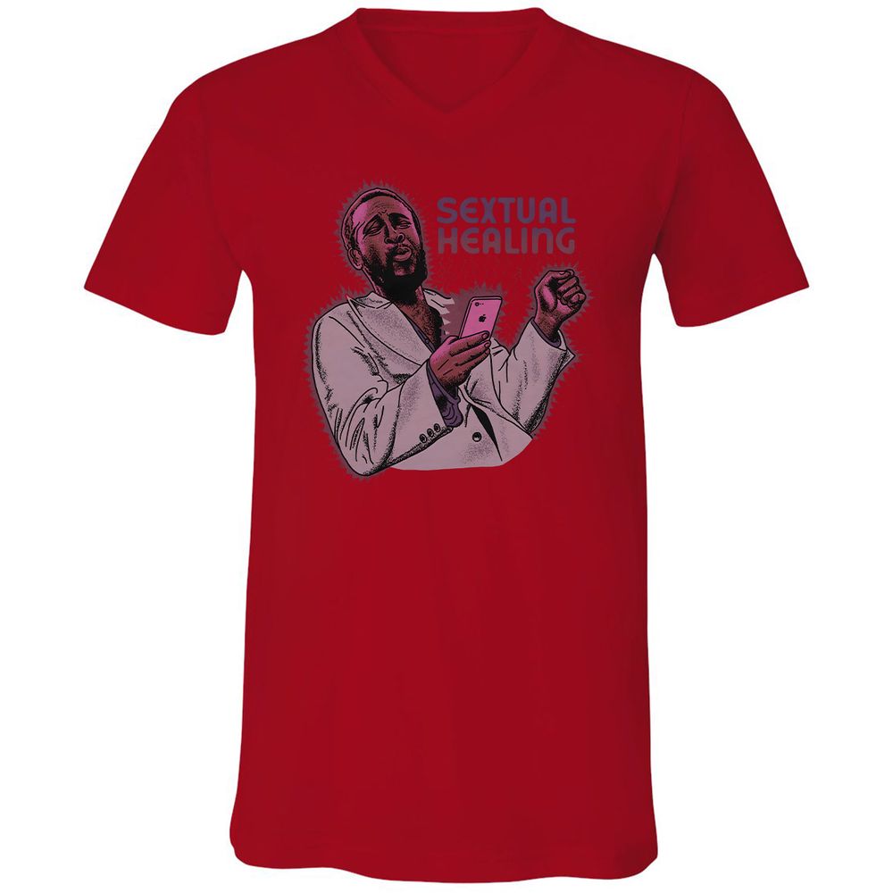 Unisex V-Neck T-Shirt - NC1REZ92 - Red - 3
