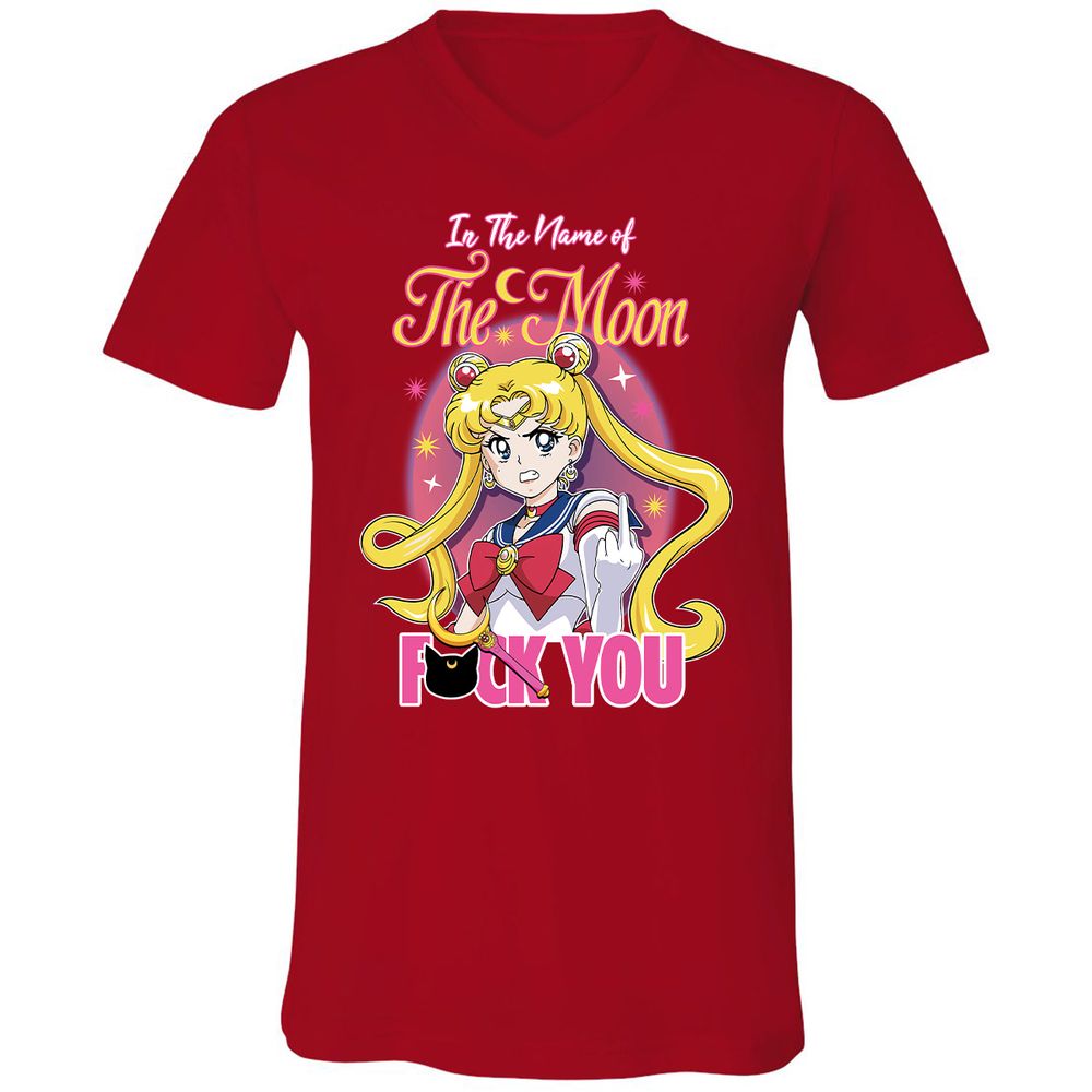 Unisex V-Neck T-Shirt - 2ASAKH56 - Red - 3