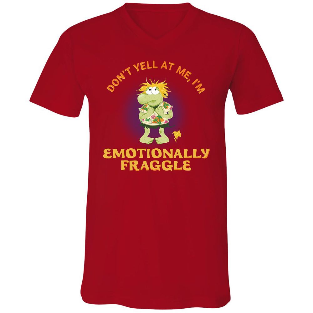 Unisex V-Neck T-Shirt - 9KJTH1J9 - Red - 3