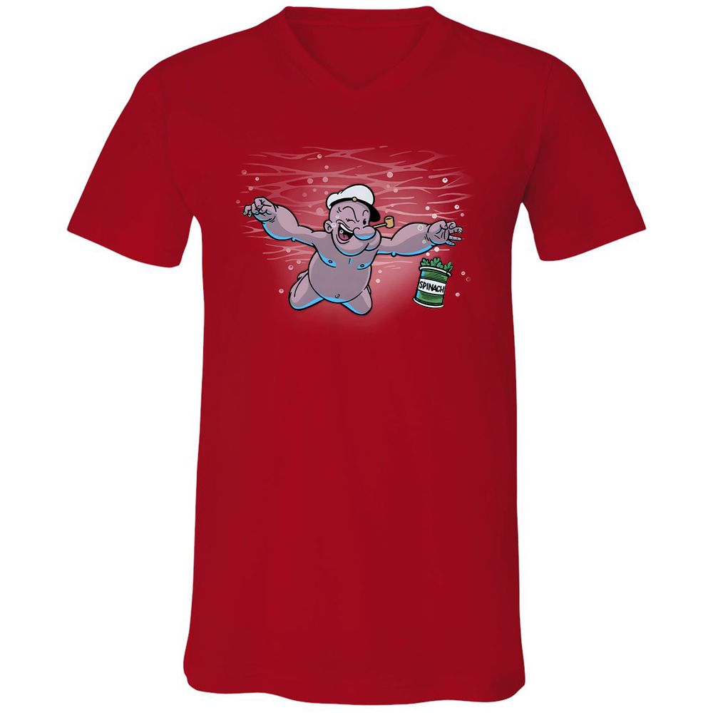 Unisex V-Neck T-Shirt - 6UETT1ZD - Red - 3