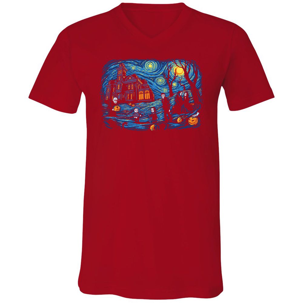 Unisex V-Neck T-Shirt - EK54WMC1 - Red - 3