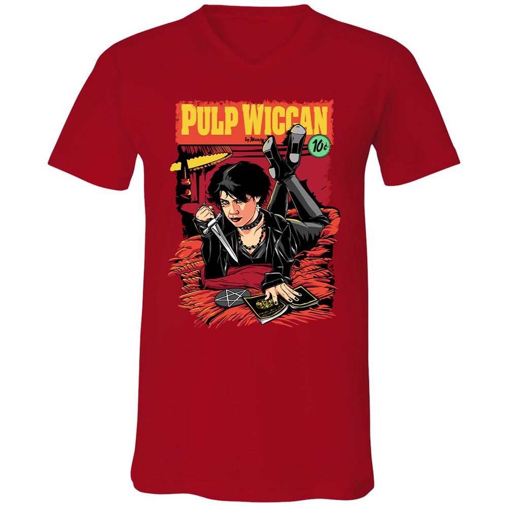 Unisex V-Neck T-Shirt - VD9F4Y1Z - Red - 3