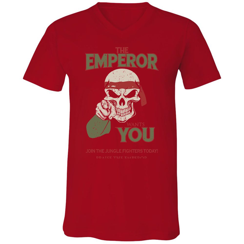 Unisex V-Neck T-Shirt - 1GTAUF2A - Red - 3