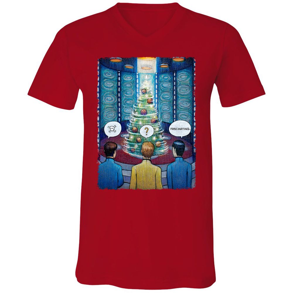 Unisex V-Neck T-Shirt - 6AUT7977 - Red - 3