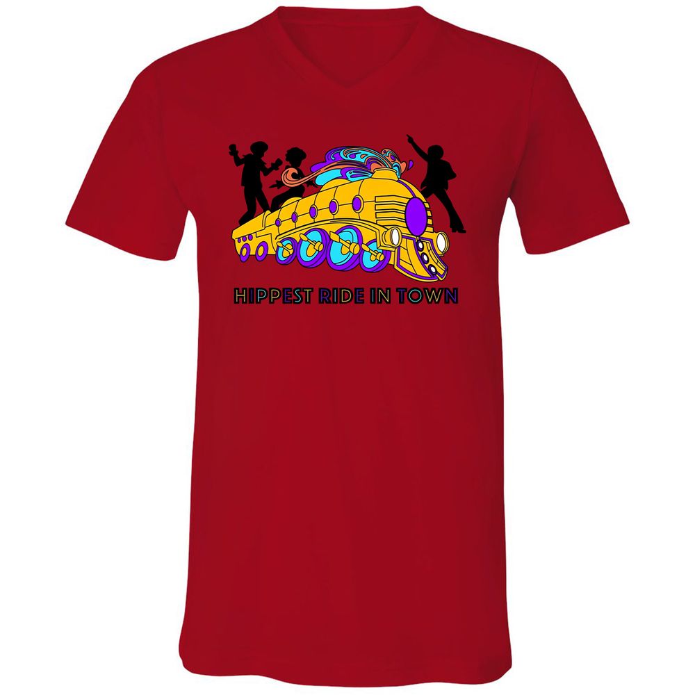 Unisex V-Neck T-Shirt - 1S7VDVJG - Red - 3