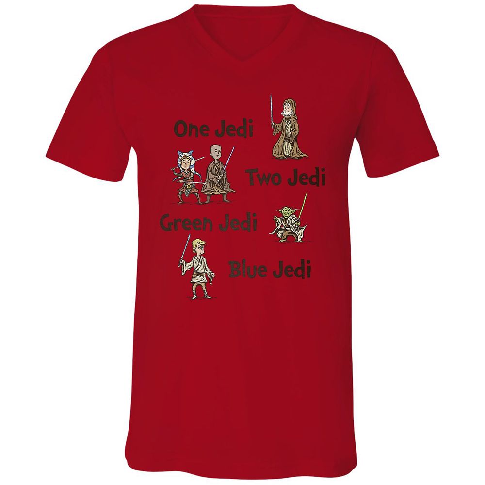 Unisex V-Neck T-Shirt - 6KPWVS2Z - Red - 3