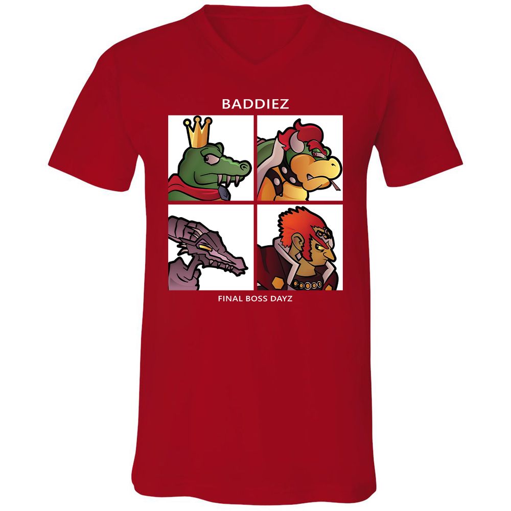 Unisex V-Neck T-Shirt - CYHCPR1G - Red - 3