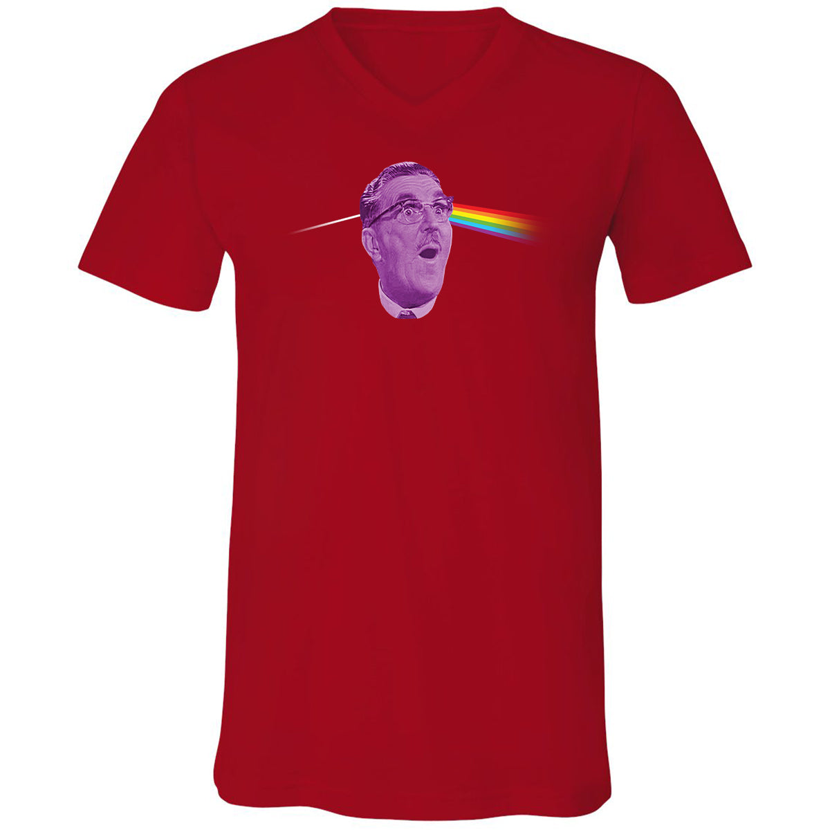Unisex V-Neck T-Shirt - 53LPEUDW - Red - 3