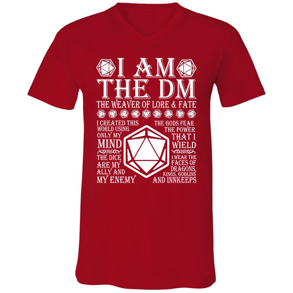 Unisex V-Neck T-Shirt - ED65QE7S - Red - 3