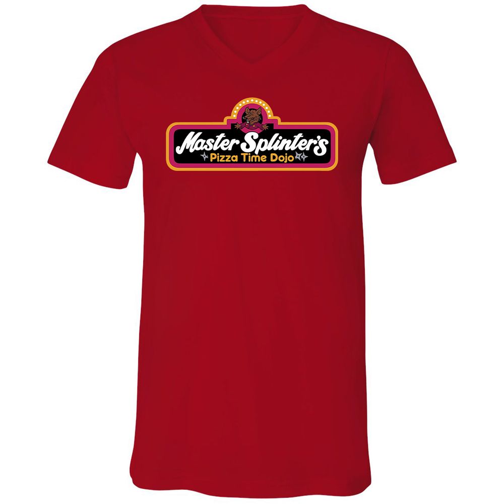 Unisex V-Neck T-Shirt - 6ZT77D7D - Red - 3