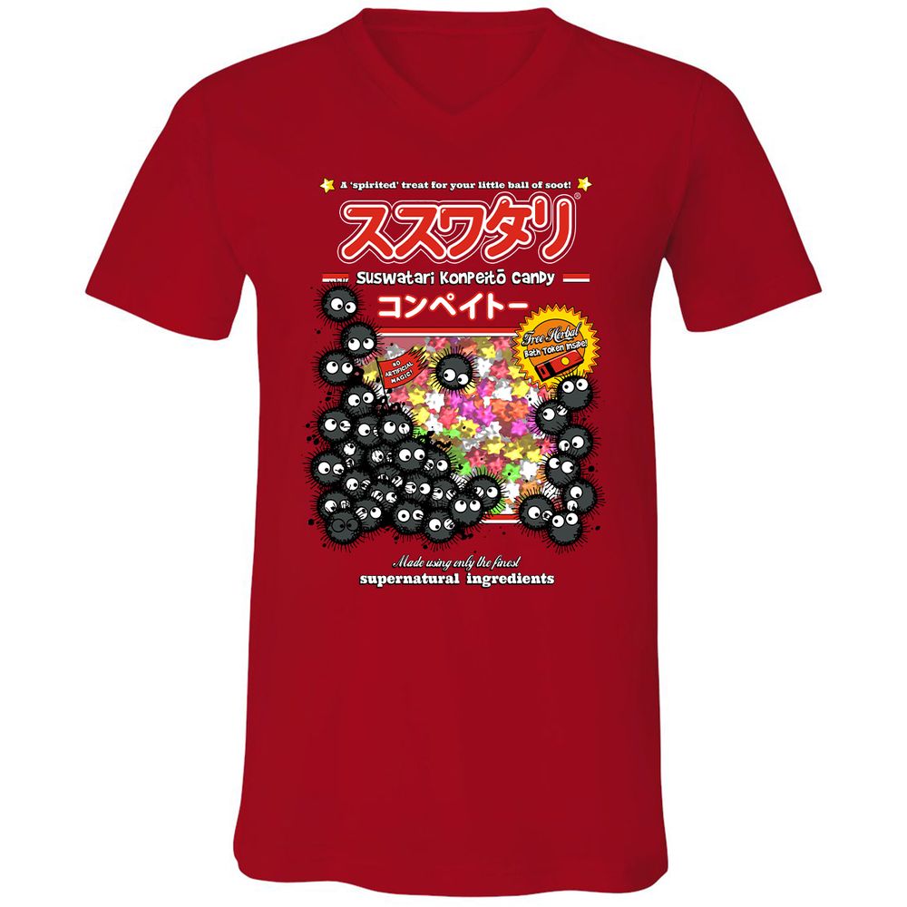 Unisex V-Neck T-Shirt - ZXHU5ZQF - Red - 3