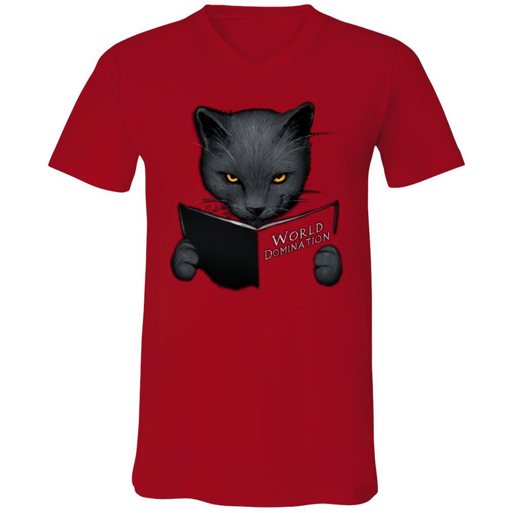 Unisex V-Neck T-Shirt - 19BJUZDP - Red - 3