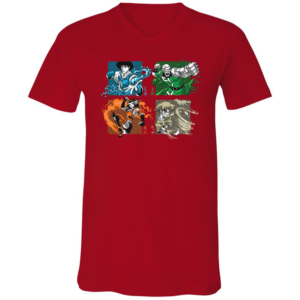 Unisex V-Neck T-Shirt - VSBM9711 - Red - 3