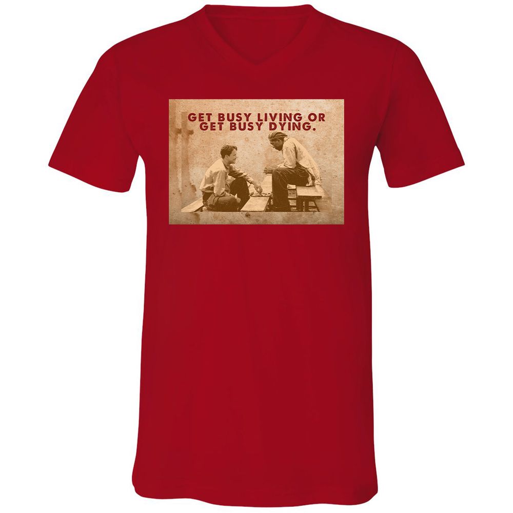 Unisex V-Neck T-Shirt - 9DGNRNUW - Red - 3