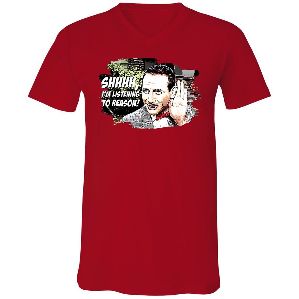 Unisex V-Neck T-Shirt - C4J2TBSS - Red - 3