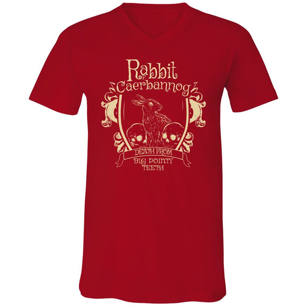 Unisex V-Neck T-Shirt - ZATJH2M6 - Red - 3