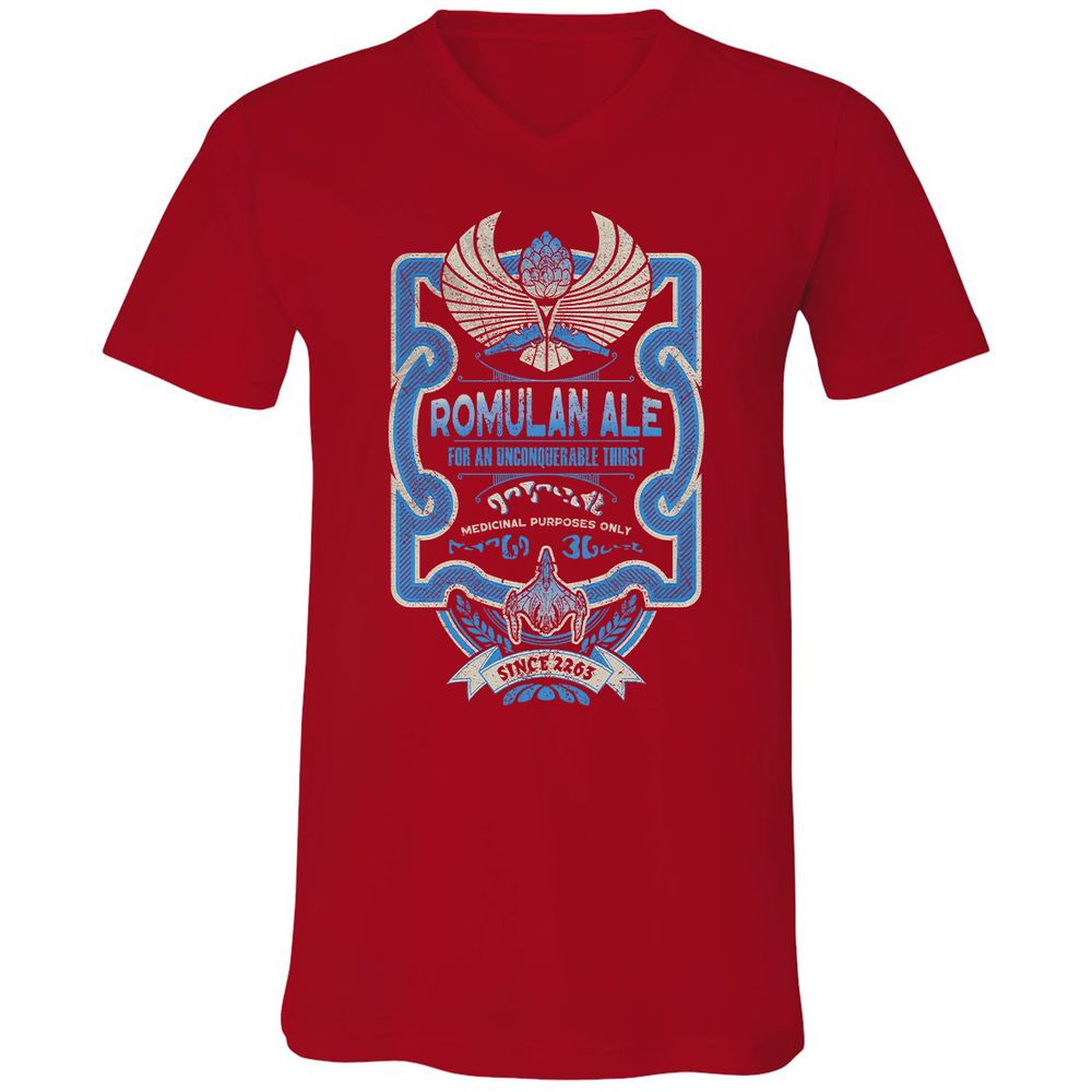 Unisex V-Neck T-Shirt - 3DCUEBJJ - Red - 3