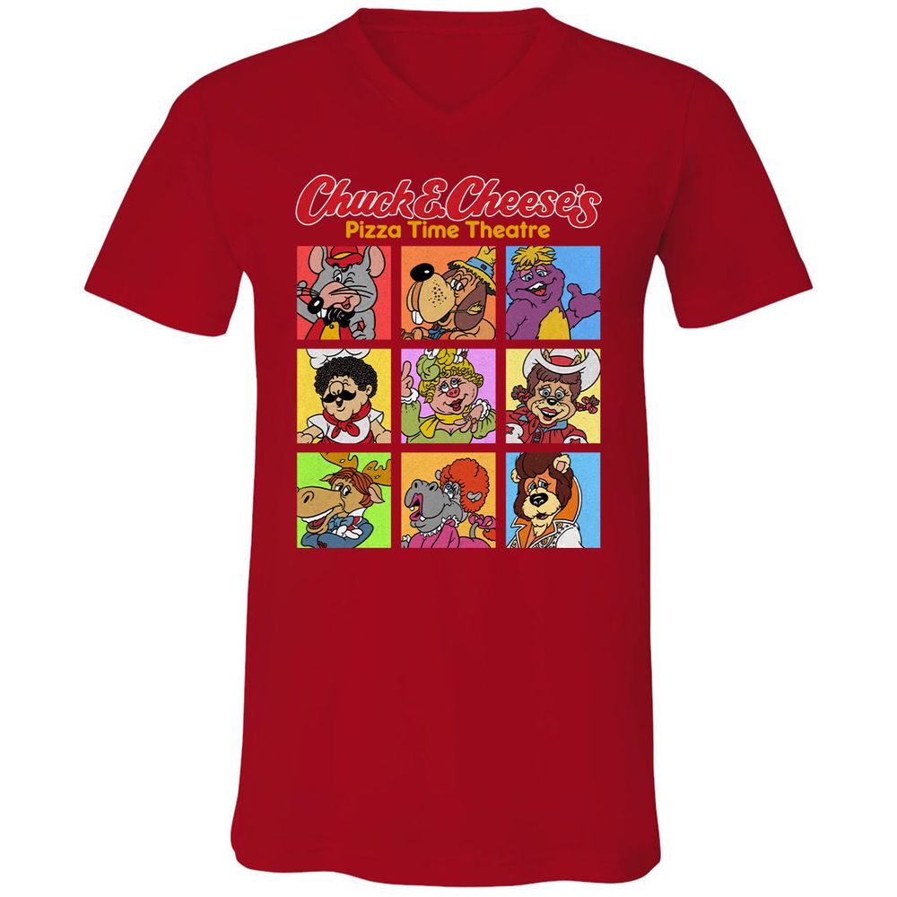 Unisex V-Neck T-Shirt - ARA9Y22D - Red - 3